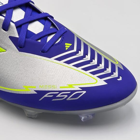 Adidas F50 League FG MG Men\'s Size 10.5 Soccer Cleats IG0918 Messi 1 Silver New main image 5